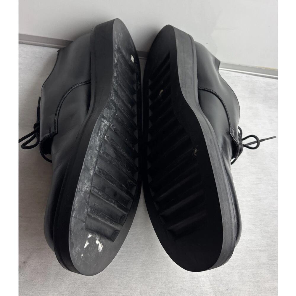 PRADA Men's Dress Shoes Size 9 Black Leather Lace Up Italy Made - Picture 8 of 13